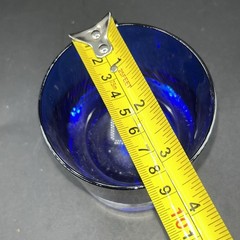 Cobalt Blue Bubble Base Glasses Block Stockholm Set of 2 Crystal Old Fashioned