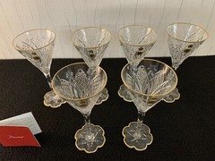 6 Red Wine Glasses Model Elbeuf Crystal From Baccarat (Price Per Unit)