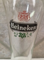 Heineken Beer Pilsner Glass with Gold Trim 12 fl oz
