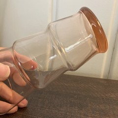 Dunbar Depression Glass Rose/ Pink Tumbler Art Deco Tiered Belted Rare! Blush