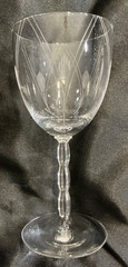 (1) Fostoria Heraldy Crystal Wine Glass Water Goblet – Vintage 6 7/8” Tall EUC