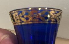 Set Of Four Vintage Bohemian Czech Jewel Tone Cordial Or Shot 2 Fl Oz Glasses