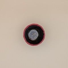 sake cup　”GUINOMI　HAGI-YAKI” 　vermilion,red 01
