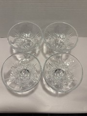 4 Shannon By Godinger Dublin Crystal Martini Glasses Goblets