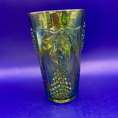 vintage Indiana Glass Company Iridescent «Harvest Grape» tumbler «Harvest Blue»