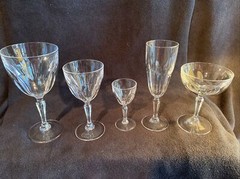 Cristal D’Arques-Durand Washington Glasses Wine Water Cordial Champagne Sherbert