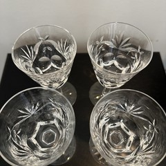 Waterford Crystal Ashling Wine Goblet Glasses 5 7/8″ tall Set Of 4