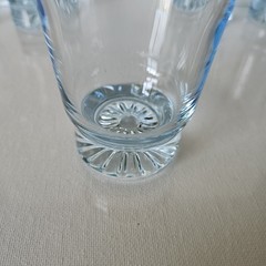 6 Vintage Light Ice Blue Drinking Water Glasses Tumblers 5.5″