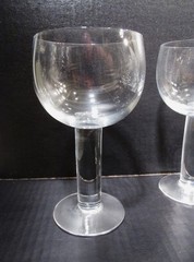 Midcentury Orrefors Crystal Sweden Column 4 Lg 7.25” Water Goblets Gunnar Cyren