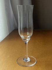 Baccarat Capri Optic champagne flute~made in France~1969~lead crystal stemware