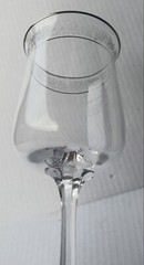 Lenox Crystal USA Moonspun Wine Glass Goblet Platinum Trim