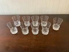 30 Tea Glasses Model Sorcy Crystal Daum France H: 7.5 Cm (Price Per Unit)