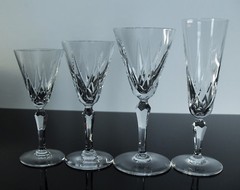 St Louis Ardèche 1 Crystal Wine Glass Ouffle Size Modeled Signed 16Cm