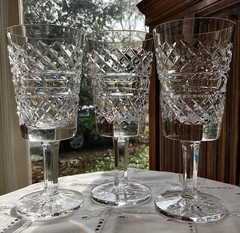 Cavan Crystal 7″ Wine Glass (3) Made in Ireland CAV3