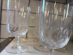 Lot – 6 Hoya Cut Crystal Oakwood 5 7/8” Ice Tea Glasses- Goblets 1960’s EUC