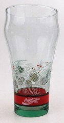 Coca Cola Pine Cones and Branches Christmas Holiday Winter Glass  Tumbler