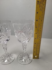Galway Irish Crystal Kylemore Red Wine Glasses Set of 2 / 7.5” Tall