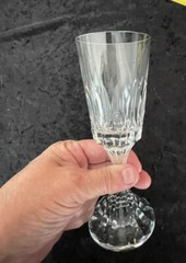 Baccarat Crystal Red Wine Glass Patern Assas or D’assas Signed Stamp Mark Mint!