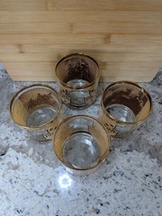 SET OF 4 Vintage 1976 Bicentennial Declaration of Independence Glass 3.5” tall