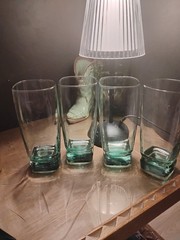Libbey Carrington Cooler Square Base Green Iced Tea Glass (Set of 4)