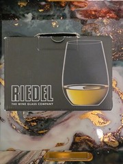 Riedel The O Wine Tumbler Wine Glasses Pinot Set of 2 Crystal Stemless W/ Box