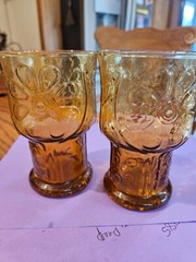 LIBBEY COUNTRY GARDEN DAISY EMBOSSED 8 OZ GLASSES