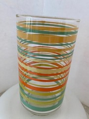 Vintage Striped glass yellows and oranges