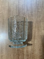 Lot of 4 Clear Glass Flowered And Various Patterns