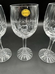 Crystal Wine Glasses Set Of 4. Made In Poland 6 5/8 Inch Tall