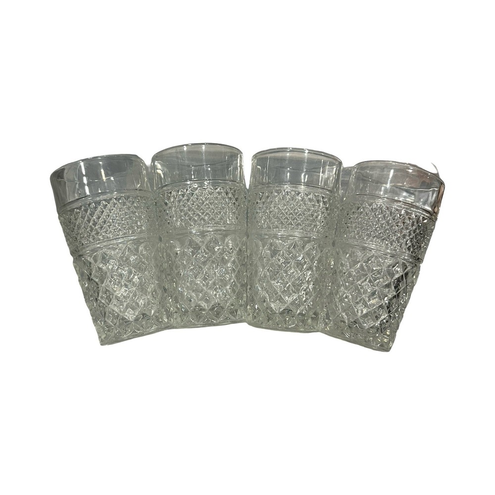 Wexford Anchor Hocking Set of 4 Flat Tumblers Glasses 5-1/4”T x 3”W 10 oz.