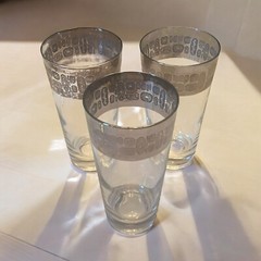 VTG Canonsburg Temporama 7 Pc Barware Lot Hi-Ball Glass Shot Glass