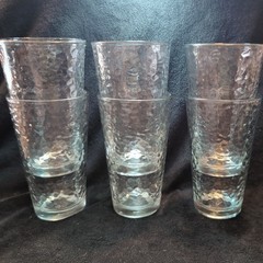 Vintage Libbey Pebbled Bubble Iced Tea Tom Collins Glasse Tumbler Set of 6