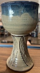 Studio Pottery Beautiful Chalice Goblet Artist Signed Marysia 2004 Religious