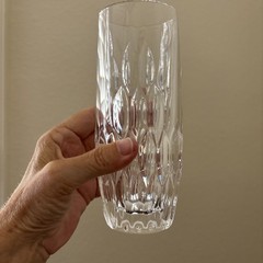 11 Royal Doulton Diamond Cut Crystal Highball Glasses 6.25″ Tumblers-