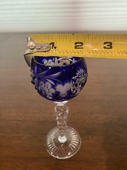 STUNNING SET(3) VTG AJKA MARSALA Multicolored Cut To Clear Cordial Glasses 5″H