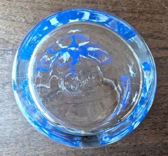 Vintage Libbey Blue and White Nautical Juice Glasses, 4.5″ Tall, Set of 4, Rare