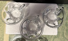6 Vtg Heisey Crystal Colonial Puritan Narrow Flute Punch Cups EUC 28