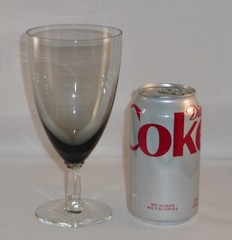 4 FOSTORIA 6100 Debutante Gray Smoke TULIP Ice Tea glasses Water Goblets 6-3/4″