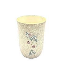Vintage Hand Painted Textured Pennsylvania Dutch 6 Oz Ceramic Juice Tumblers