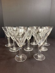 Set of 9 Waterford Crystal Sheila Water Goblets – Signed – 6.75”