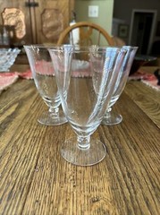 Tiffin Franciscan Skylite #17651 5.75”Footed Tumbler(s) Lot Of Three