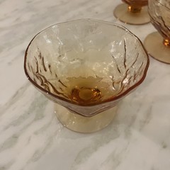 Lot 32 Seneca Glass Morgantown Driftwood Amber Crinkle Texture Glassware
