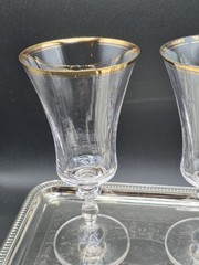 Set of 2 Mikasa Jamestown Gold 8 1/8″ Iced Tea Goblets