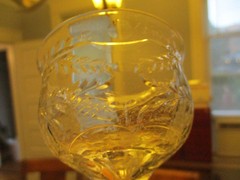 4 Antique Libbey Elegant Glass Etched Floral Leaf Panel Optic Cocktail Goblets