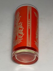 Set of 4 Vintage 1960s Culver Mandalay Red Siam Thai Goddess Glass Tumblers 6.5″