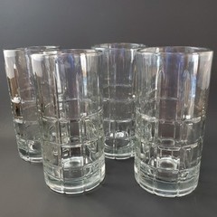 Anchor Hocking 16oz Clear Tartan (Manchester) Tea Glasses
