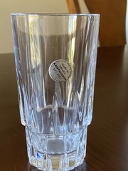  NWT SIX Tall  Glasses Kristaluxus Mexico Full Lead Hand Cut Crystal 24% PBO