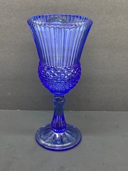 AVON Fostoria Cobalt Blue Glass Goblets George Washington