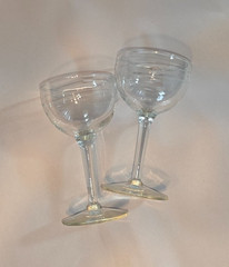 Etched Wine Sherry Glasses Flutes Set of 2 Cocktail Goblets Date Night Romantic