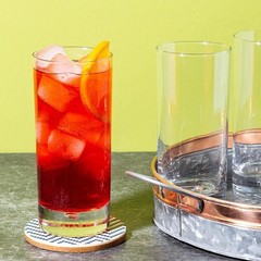 Highball Glasses Set of 4 17oz Bubble Base Modern Drinking Glasses – Dishwash…